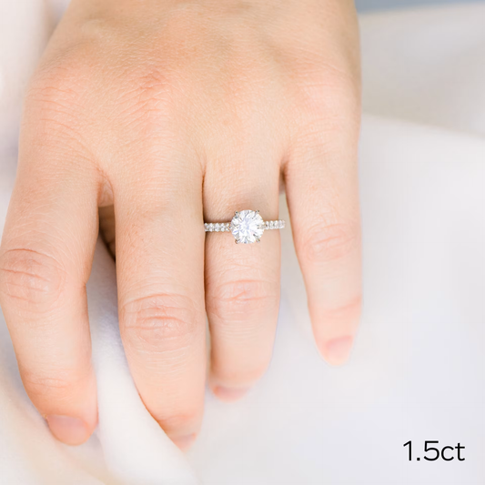 Marquise Cut Cluster Styled Lab Grown Diamond Engagement Ring