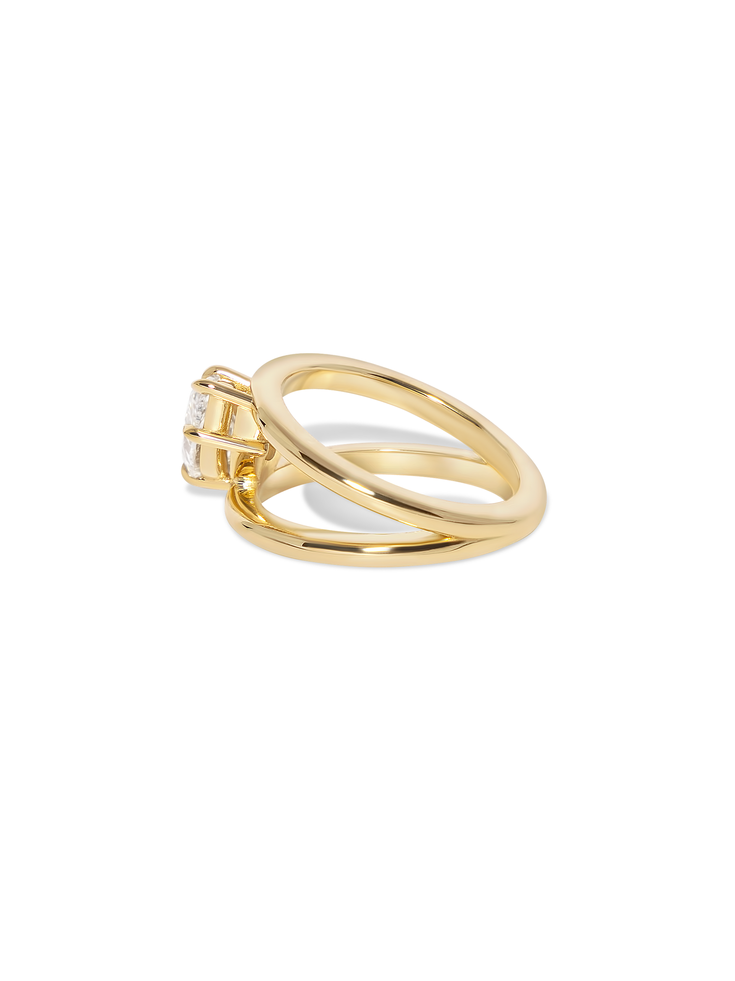 2 CT Round Three Stones Lab Grown Diamond Engagement Ring