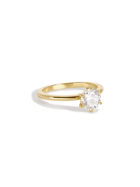 2 CT Round Three Stones Lab Grown Diamond Engagement Ring