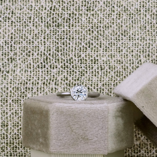 Marquise Cut Cluster Styled Lab Grown Diamond Engagement Ring