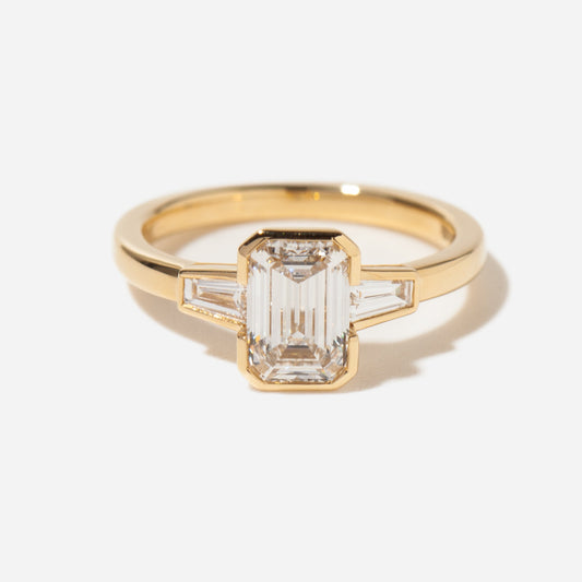 2 CT Round Three Stones Lab Grown Diamond Engagement Ring