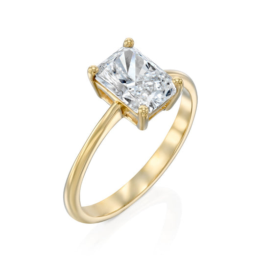 2 CT Round Three Stones Lab Grown Diamond Engagement Ring
