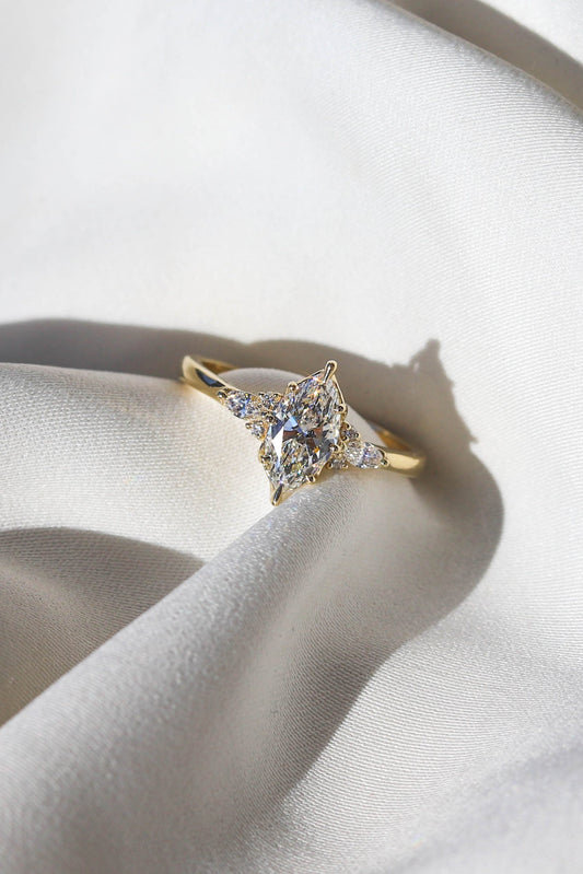 2 CT Round Three Stones Lab Grown Diamond Engagement Ring