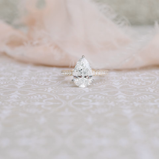 Marquise Cut Cluster Styled Lab Grown Diamond Engagement Ring