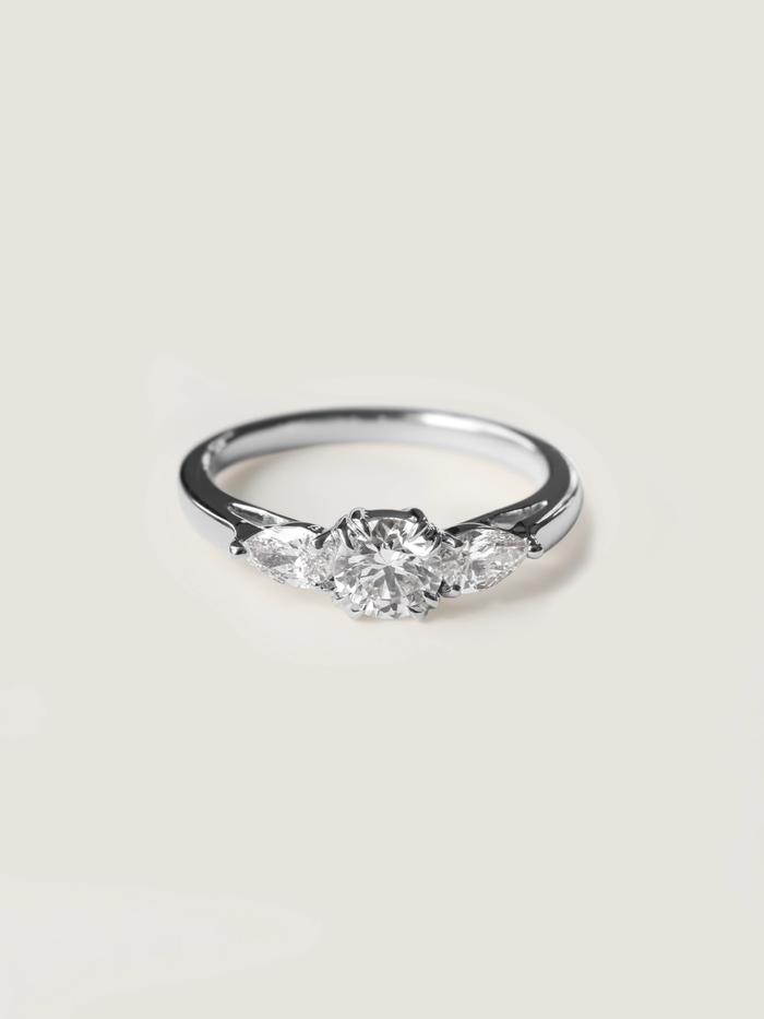 Marquise Cut Cluster Styled Lab Grown Diamond Engagement Ring