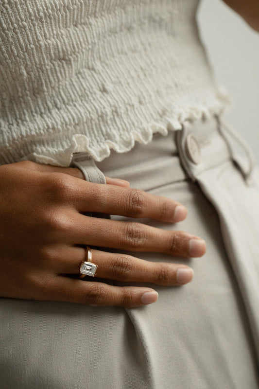 2 CT Round Three Stones Lab Grown Diamond Engagement Ring