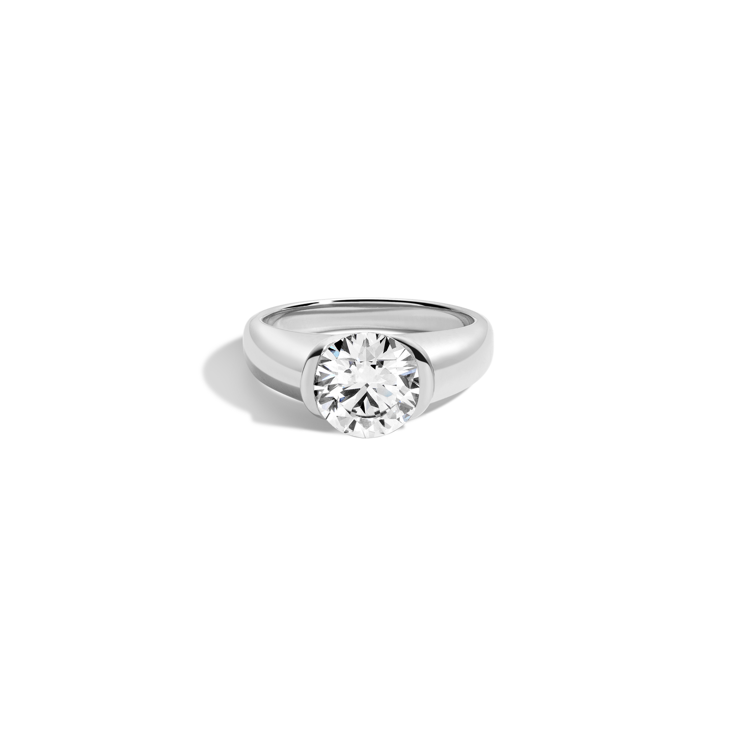 2 CT Round Three Stones Lab Grown Diamond Engagement Ring