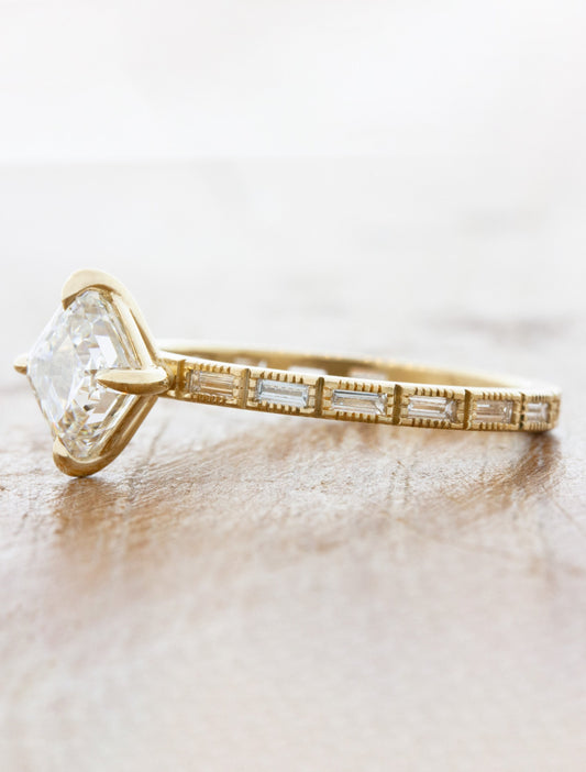 2 CT Round Three Stones Lab Grown Diamond Engagement Ring