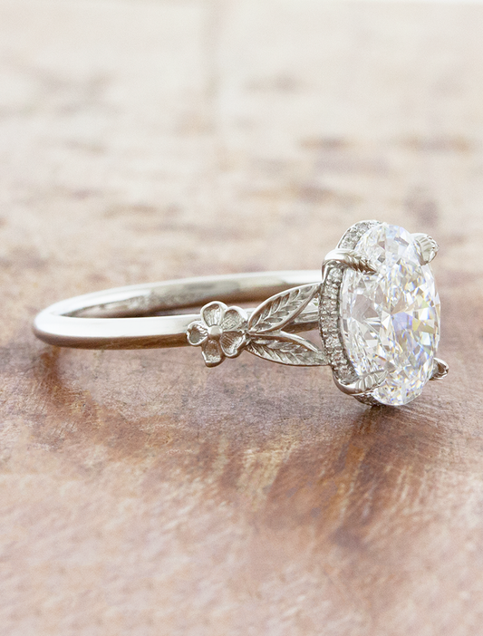 2 CT Round Three Stones Lab Grown Diamond Engagement Ring