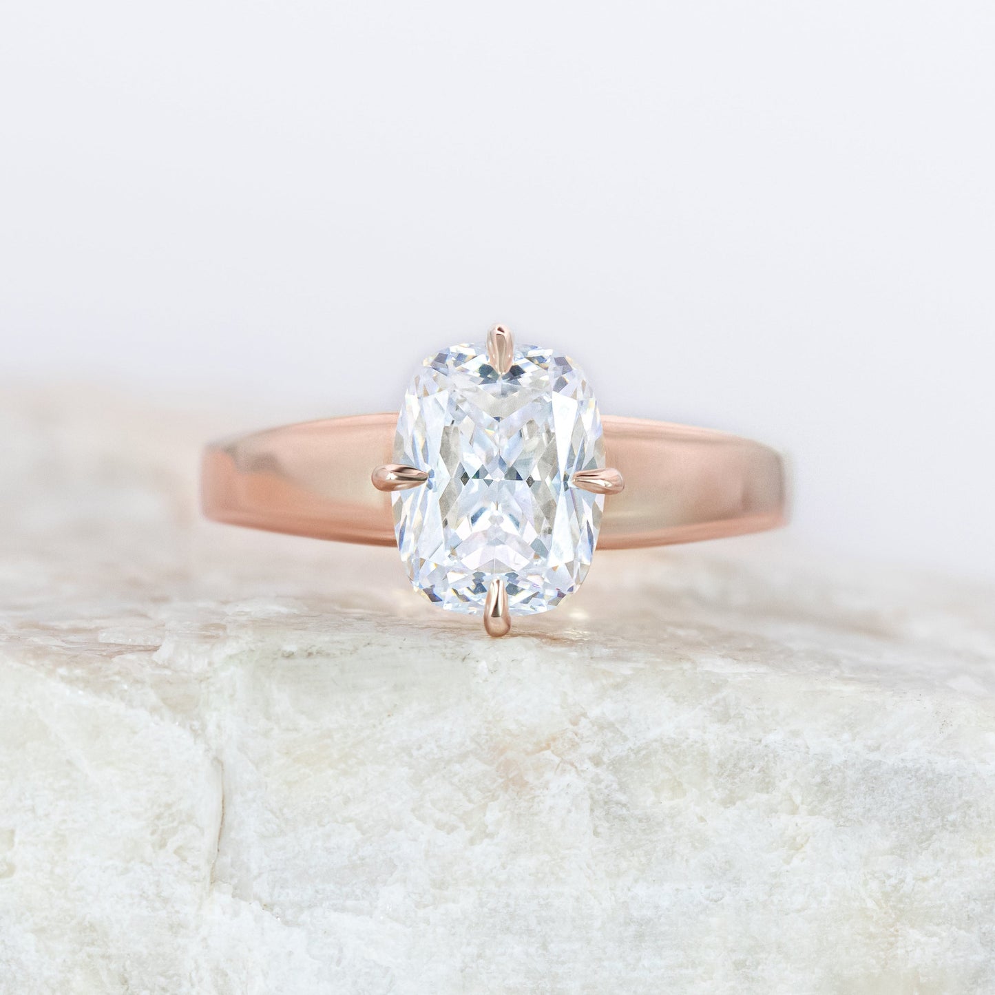 2 CT Round Three Stones Lab Grown Diamond Engagement Ring