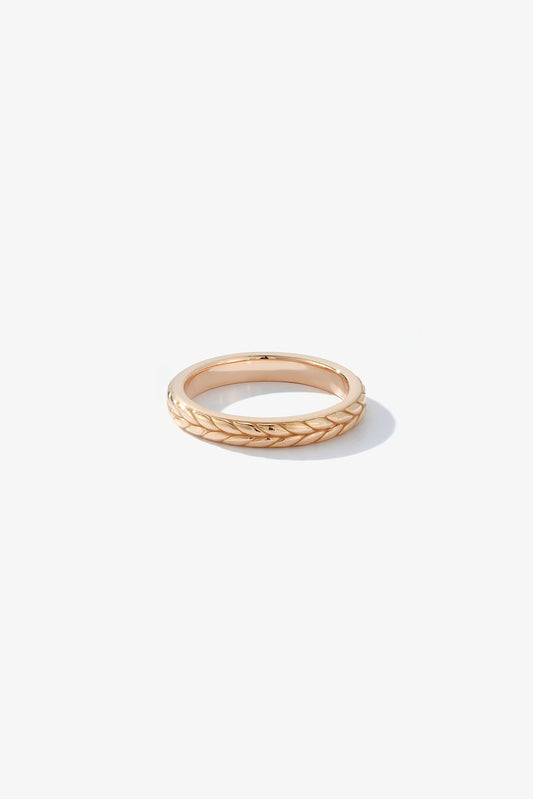 Wheat Engraved Wedding Band