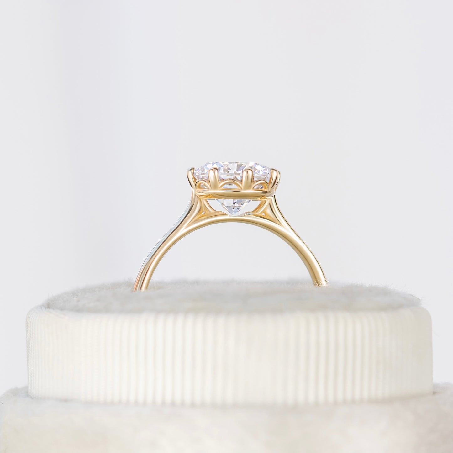 2 CT Round Three Stones Lab Grown Diamond Engagement Ring