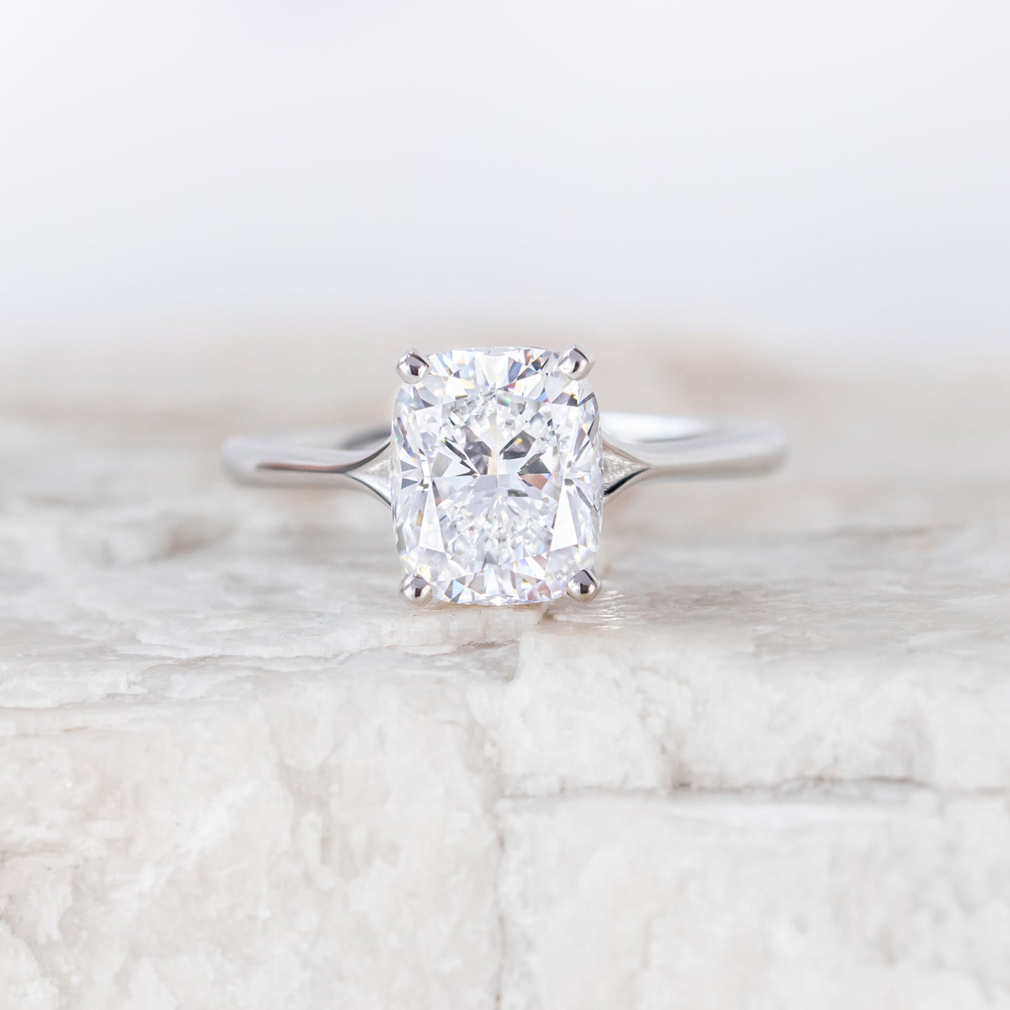 2 CT Round Three Stones Lab Grown Diamond Engagement Ring