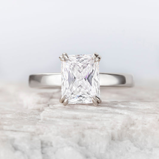 2 CT Round Three Stones Lab Grown Diamond Engagement Ring
