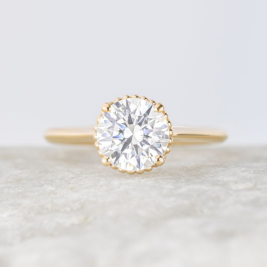 2 CT Round Three Stones Lab Grown Diamond Engagement Ring