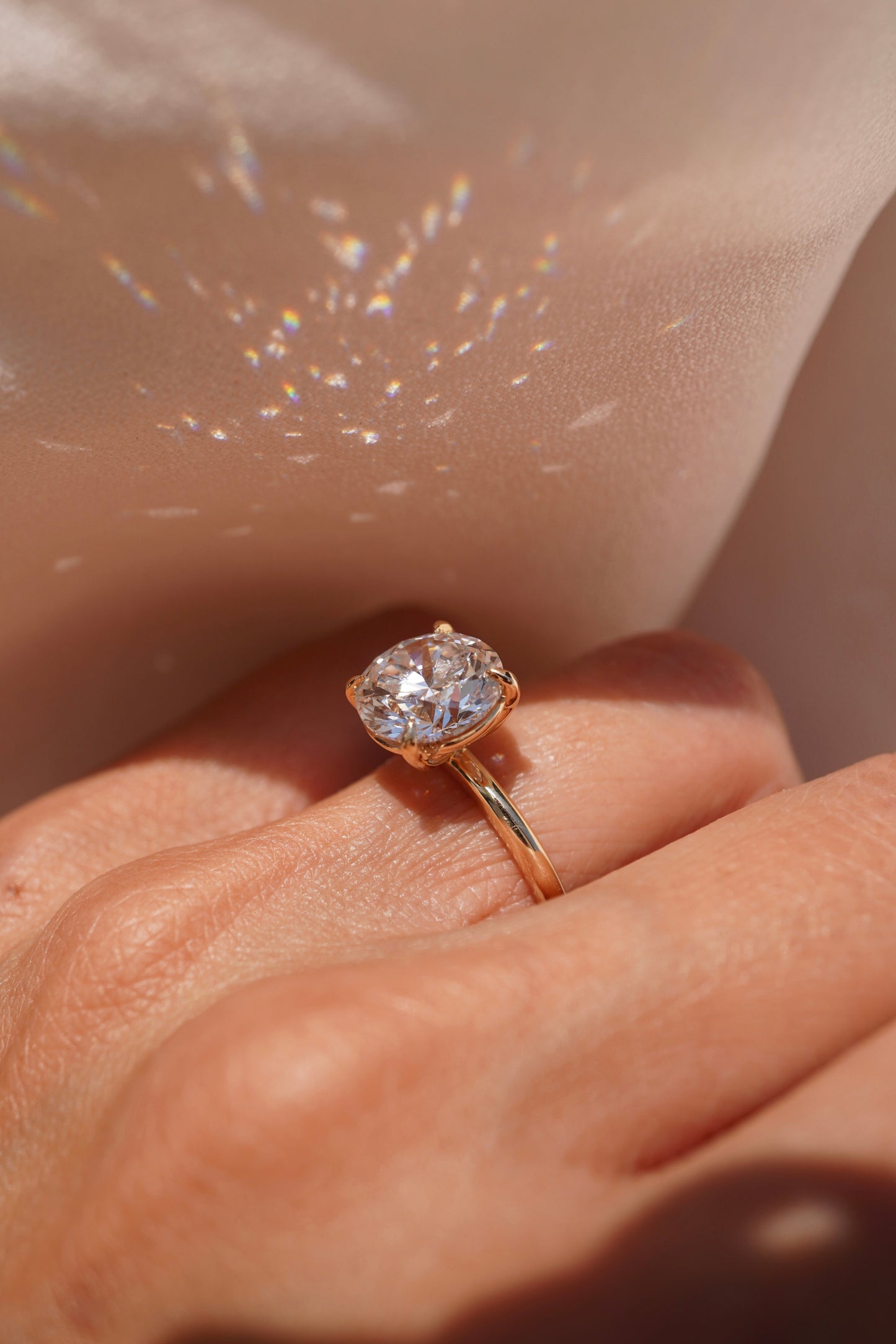2 CT Round Three Stones Lab Grown Diamond Engagement Ring