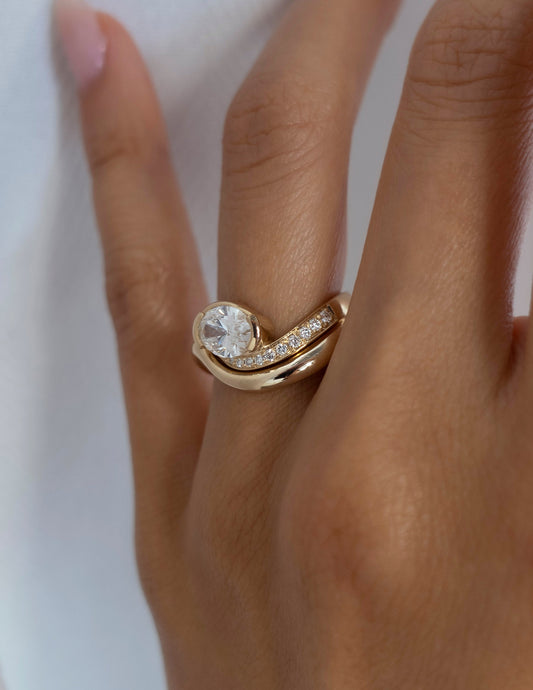 1 CT Oval Cut Solitaire Lab Grown Diamond Ring With Wrap Classic Plain Band