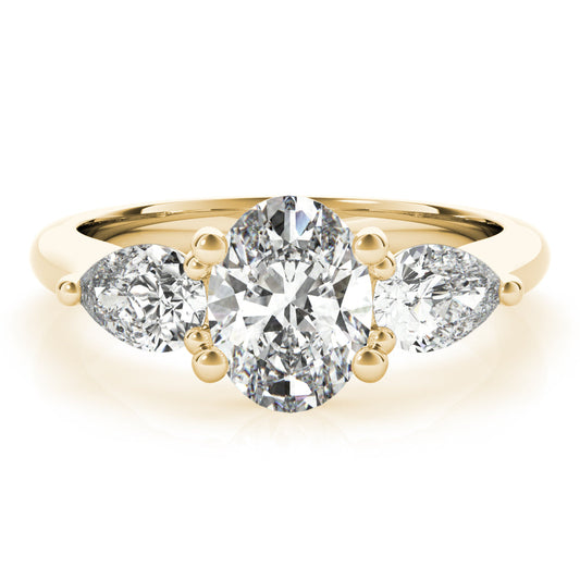 2 CT Round Three Stones Lab Grown Diamond Engagement Ring