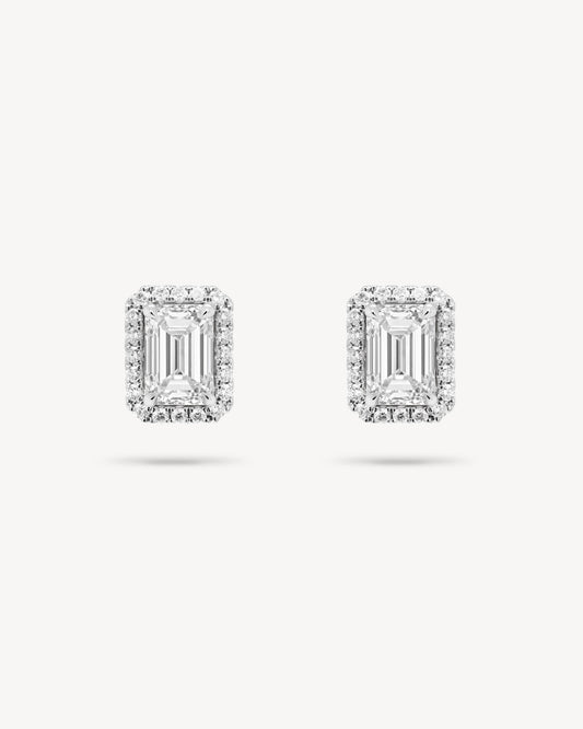 1.0 CT Round Bezel Solitaire Lab Grown Diamond Earrings