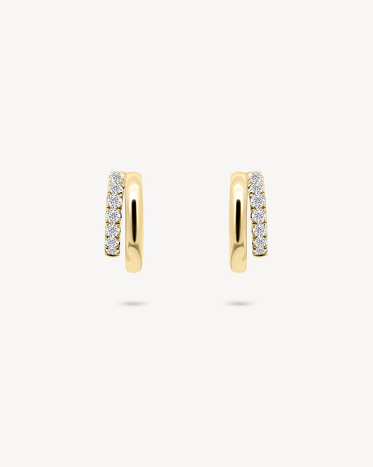 1.0 CT Round Bezel Solitaire Lab Grown Diamond Earrings
