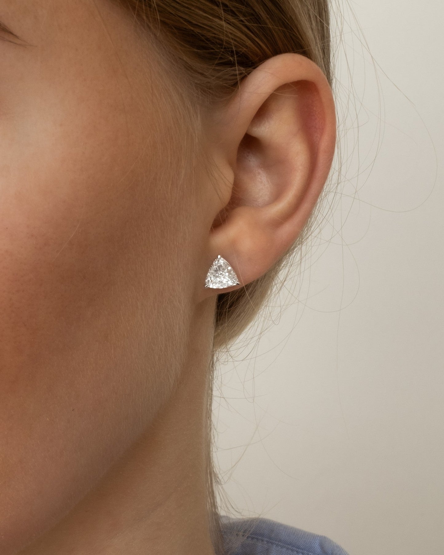 1.0 CT Round Bezel Solitaire Lab Grown Diamond Earrings
