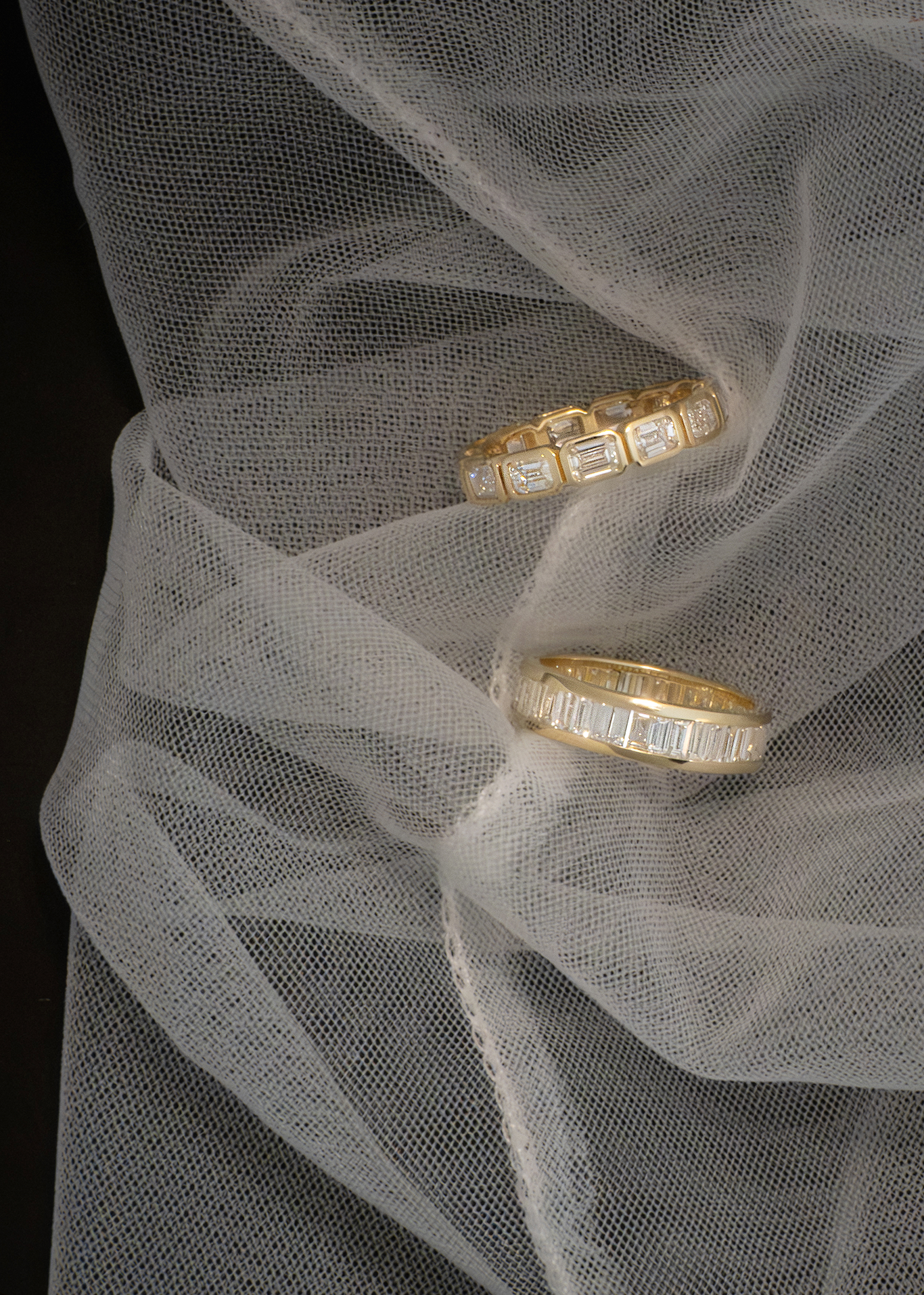 1.8 TCW Baguette Stones Full Eternity Lab Grown Diamond Wedding Band (US Size 5 Ready To Ship)