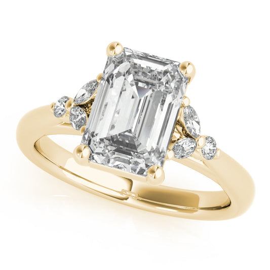 2 CT Round Three Stones Lab Grown Diamond Engagement Ring