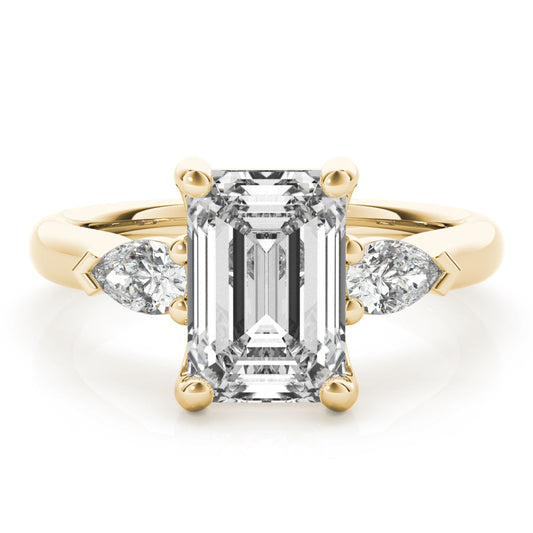 2 CT Round Three Stones Lab Grown Diamond Engagement Ring