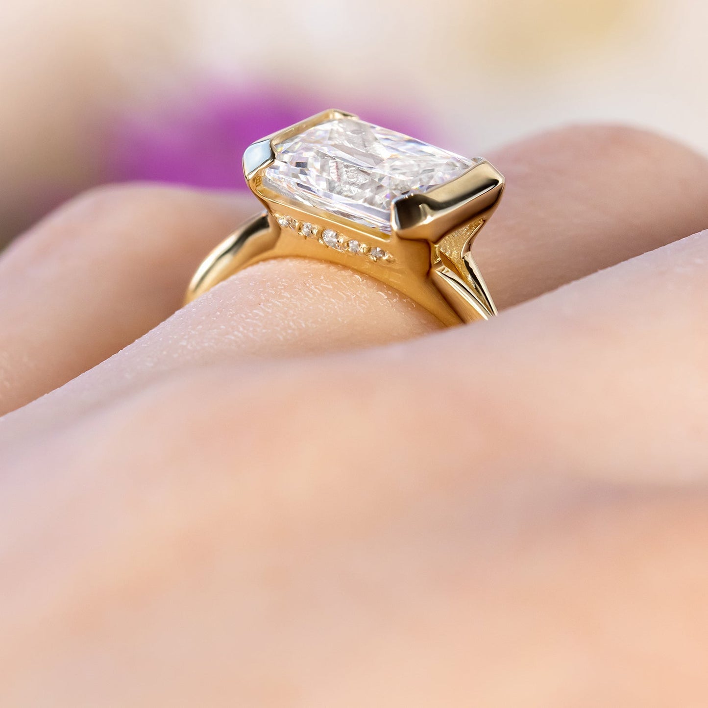 2 CT Round Three Stones Lab Grown Diamond Engagement Ring