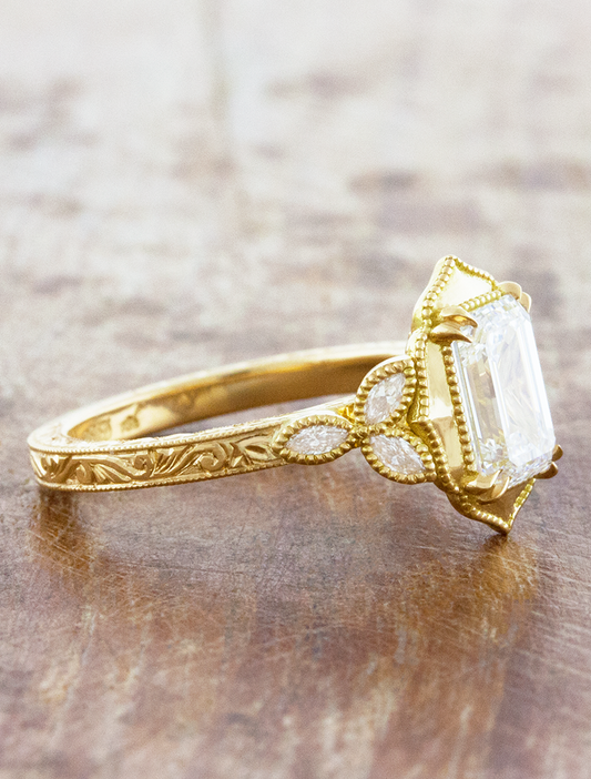 2 CT Round Three Stones Lab Grown Diamond Engagement Ring