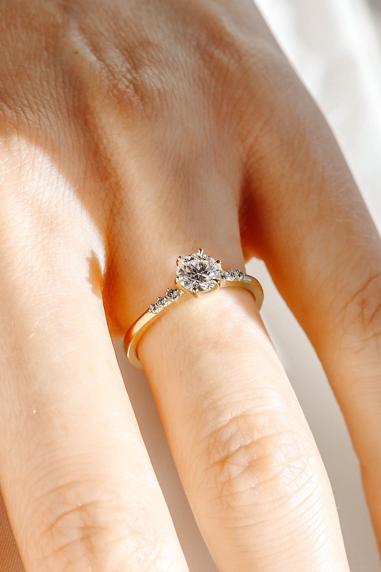 2 CT Round Three Stones Lab Grown Diamond Engagement Ring