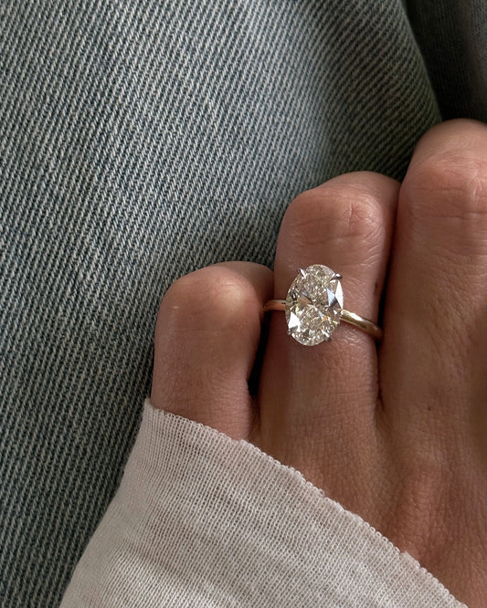 2 CT Round Three Stones Lab Grown Diamond Engagement Ring