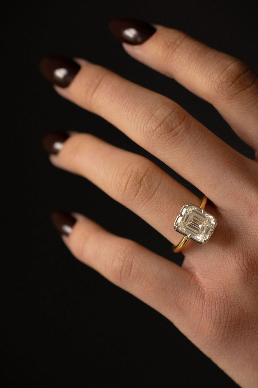 2 CT Round Three Stones Lab Grown Diamond Engagement Ring