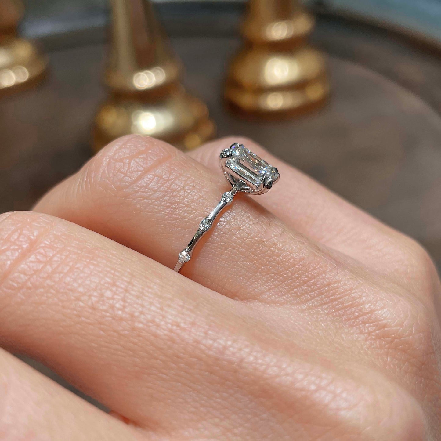 1.50 CT Emerald Solitaire CVD E/VS1 Diamond Engagement Ring 17