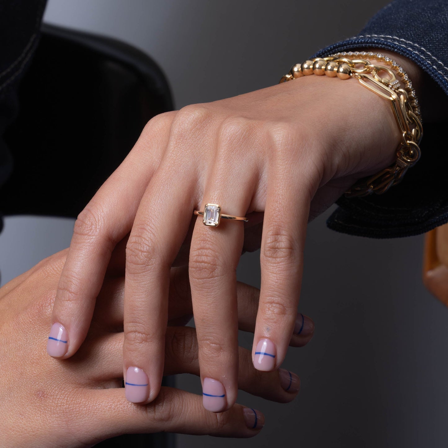 2 CT Round Three Stones Lab Grown Diamond Engagement Ring