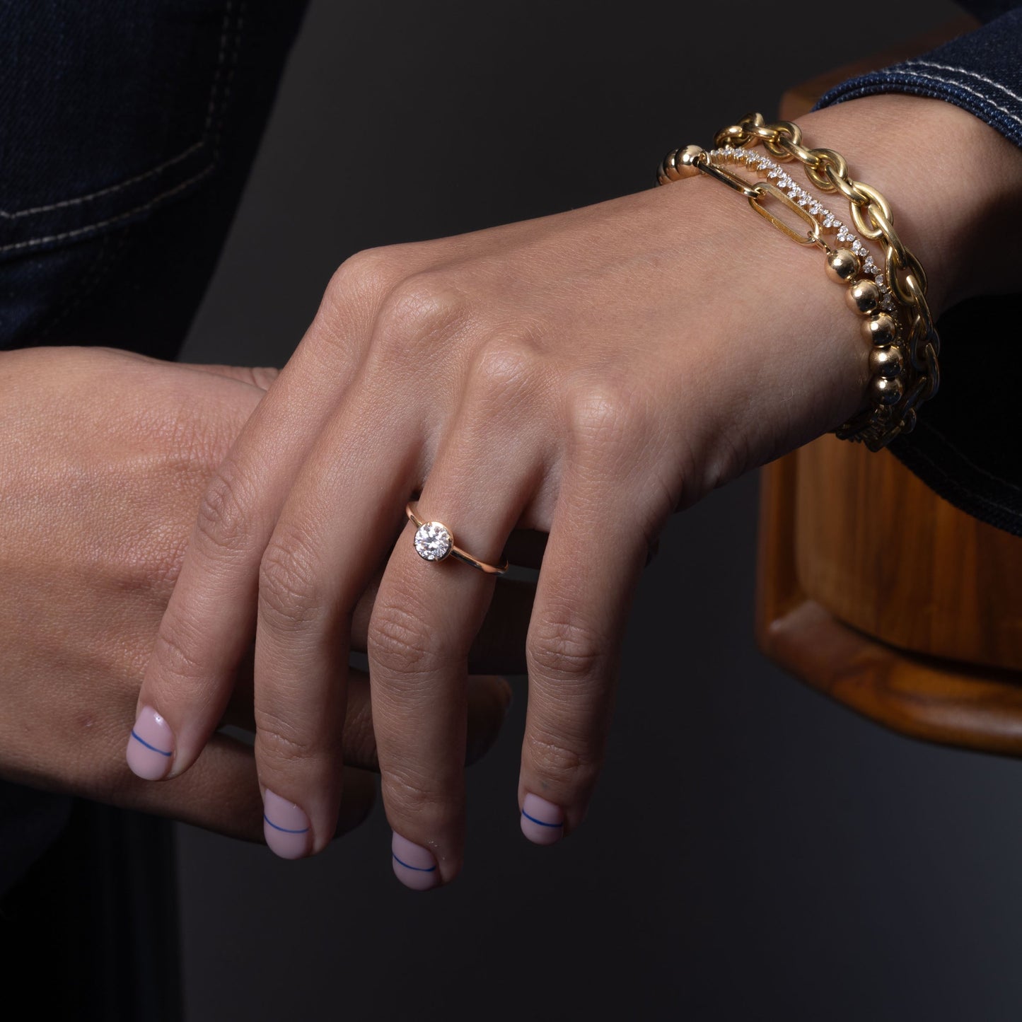 2 CT Round Three Stones Lab Grown Diamond Engagement Ring