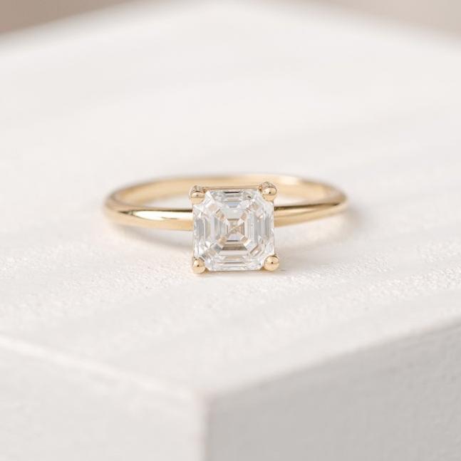 2 CT Round Three Stones Lab Grown Diamond Engagement Ring