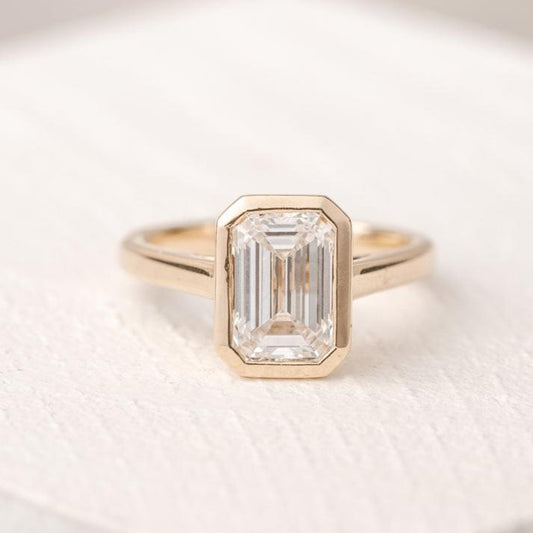 2 CT Round Three Stones Lab Grown Diamond Engagement Ring