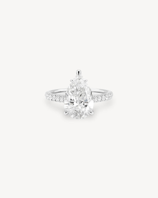 2 CT Round Three Stones Lab Grown Diamond Engagement Ring