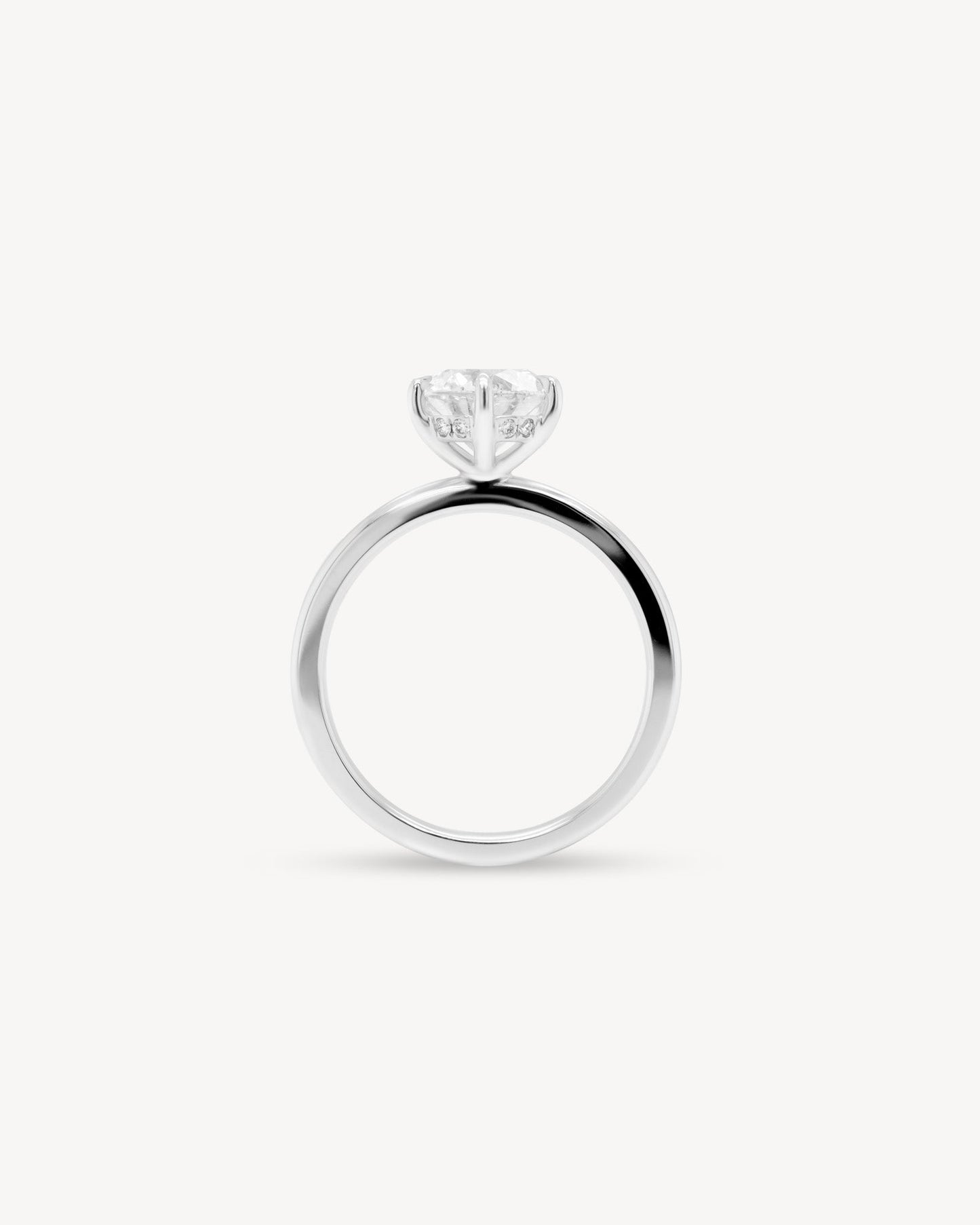 2 CT Round Three Stones Lab Grown Diamond Engagement Ring