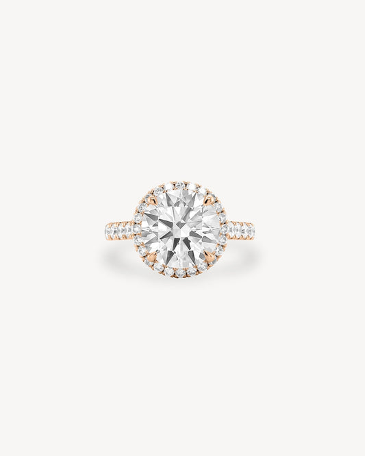 2 CT Round Three Stones Lab Grown Diamond Engagement Ring