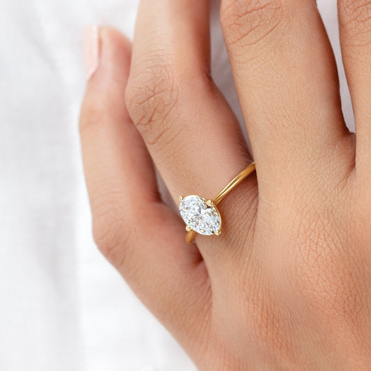 2 CT Round Three Stones Lab Grown Diamond Engagement Ring