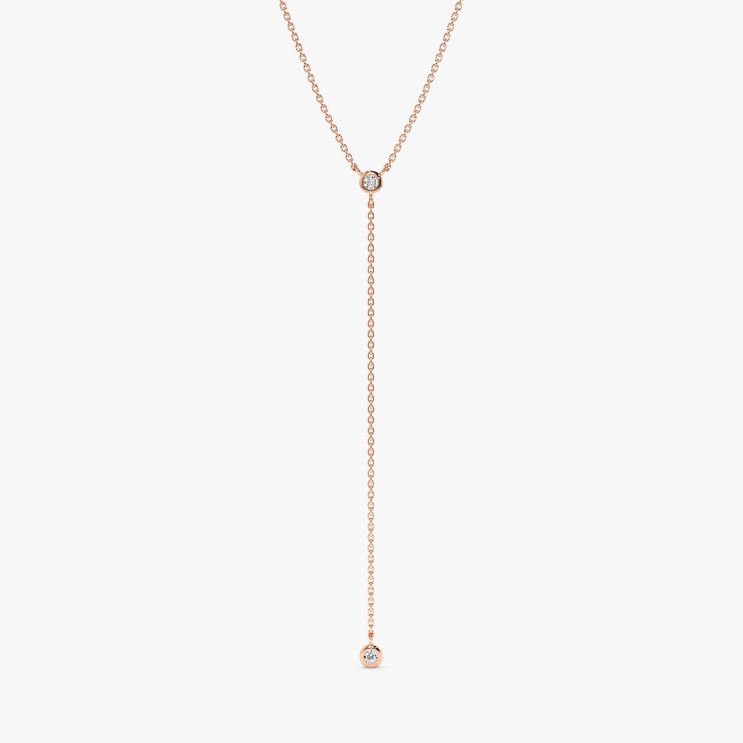 1.0 CT Round Bezel Solitaire Lab Grown Diamond Necklace