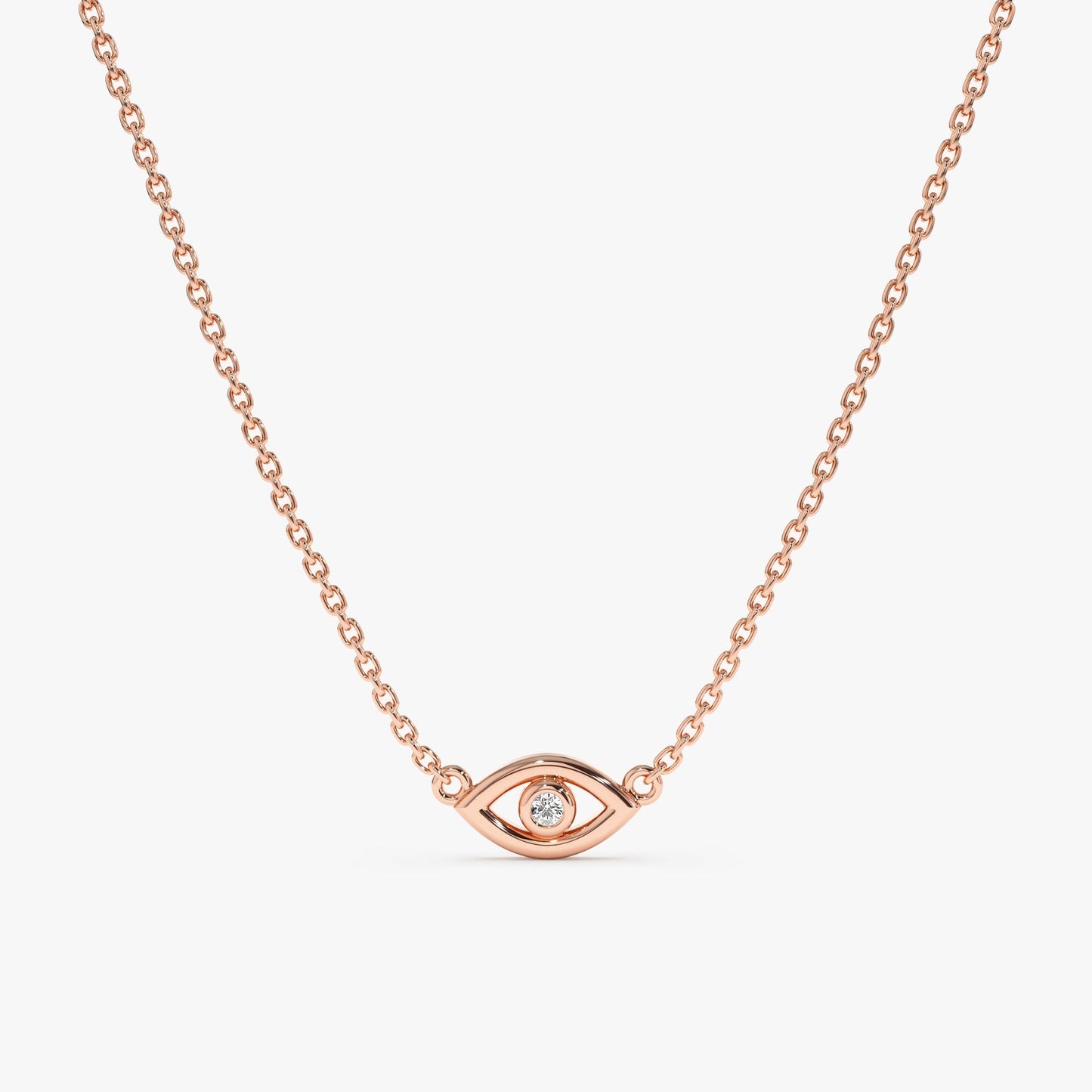1.0 CT Round Bezel Solitaire Lab Grown Diamond Necklace