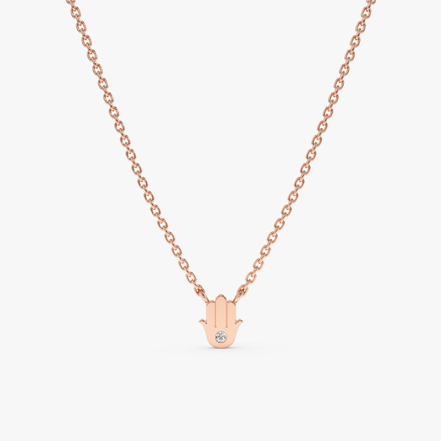 1.0 CT Round Bezel Solitaire Lab Grown Diamond Necklace