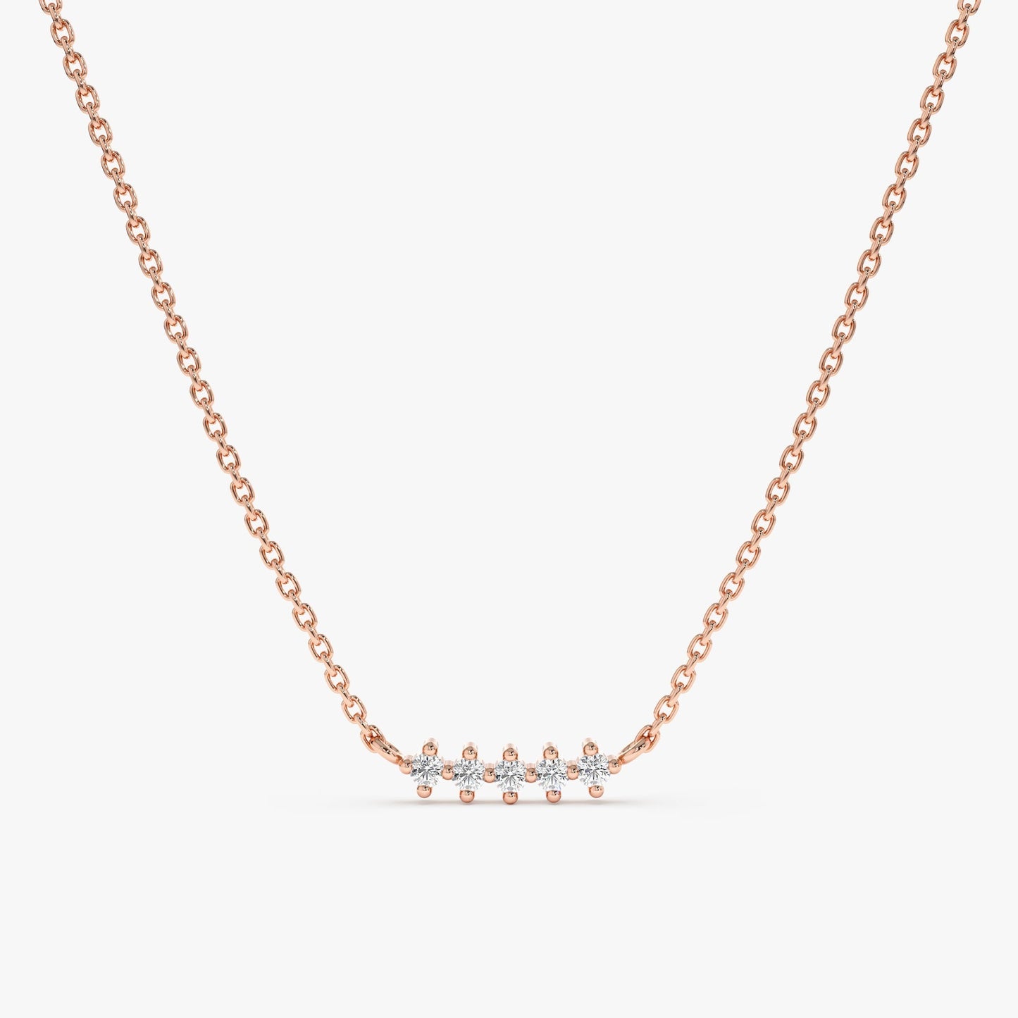 1.0 CT Round Bezel Solitaire Lab Grown Diamond Necklace