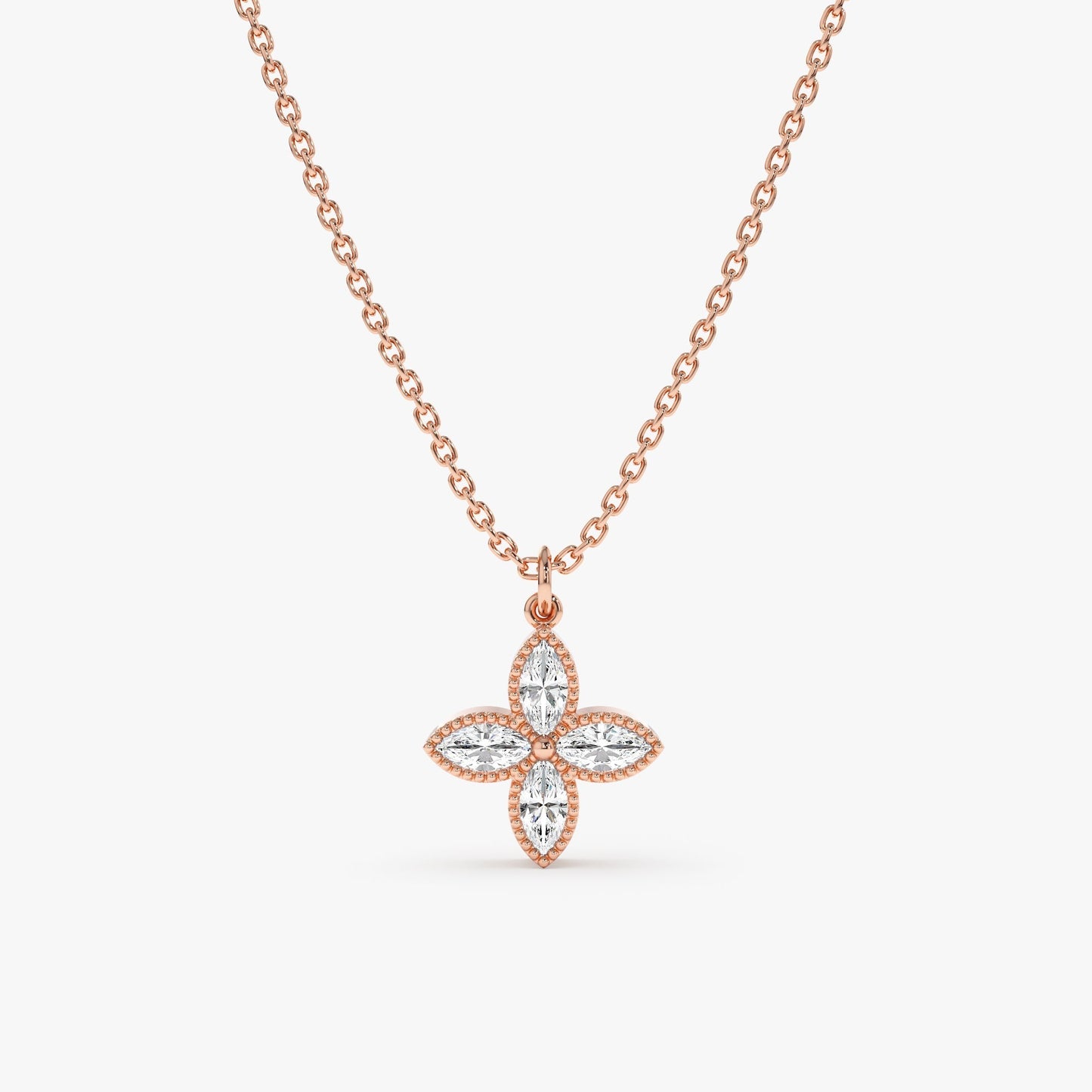 1.0 CT Round Bezel Solitaire Lab Grown Diamond Necklace
