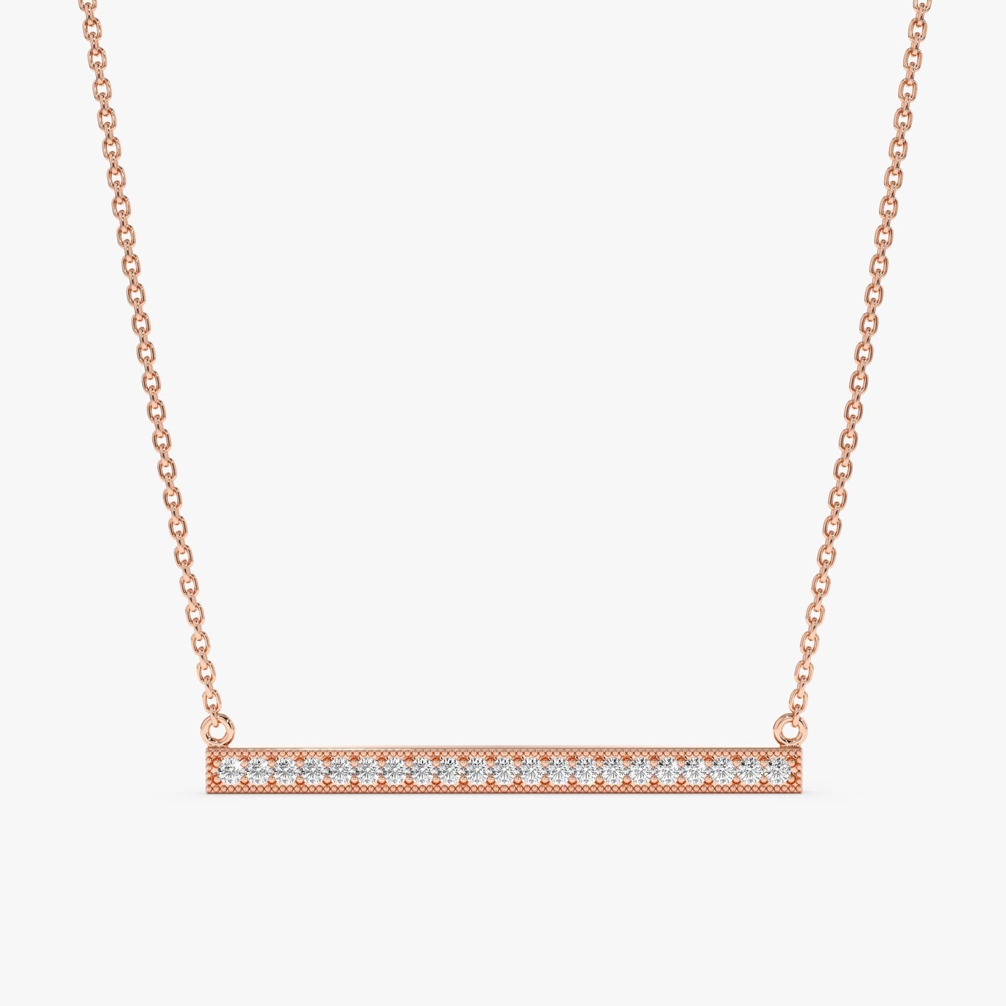 1.0 CT Round Bezel Solitaire Lab Grown Diamond Necklace