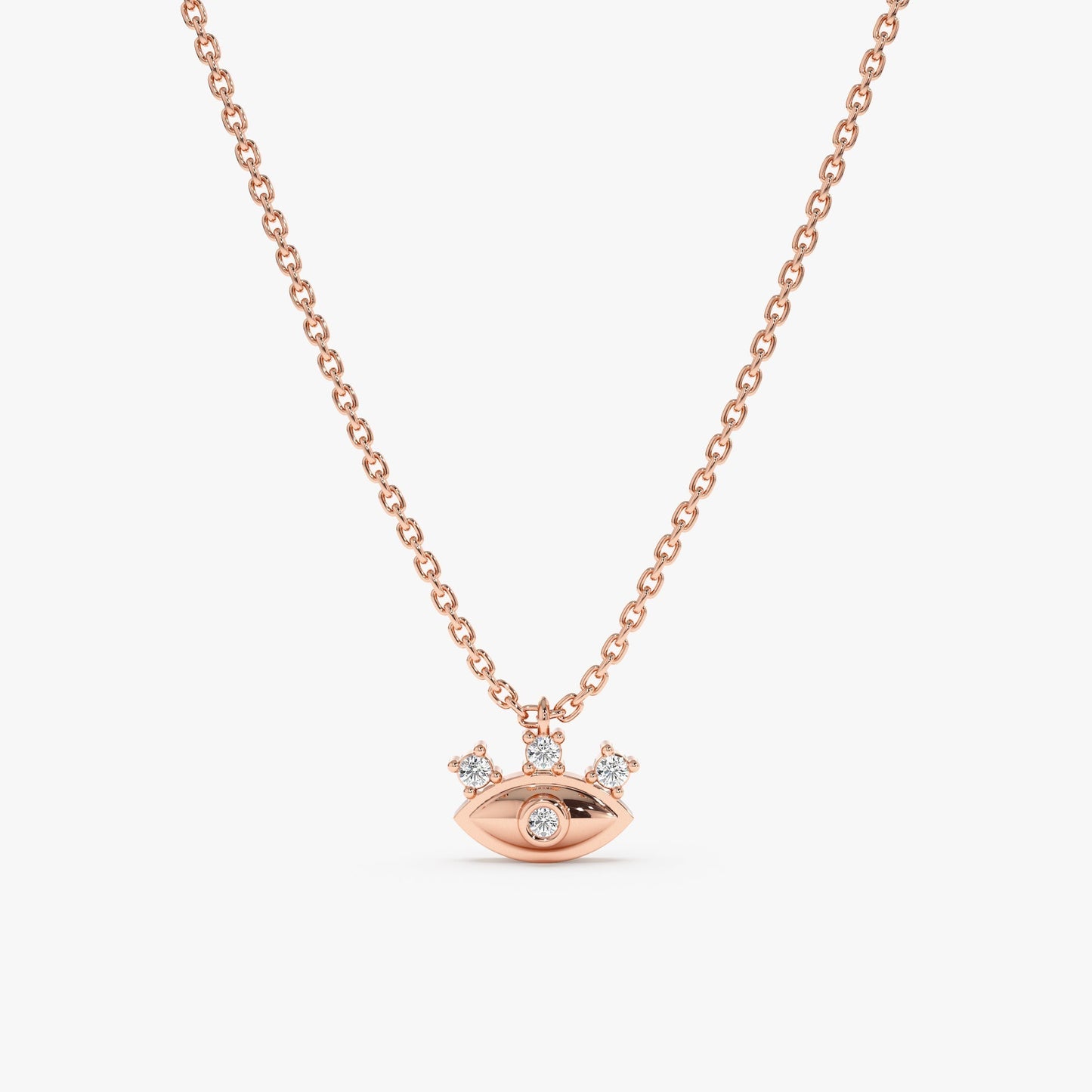 1.0 CT Round Bezel Solitaire Lab Grown Diamond Necklace