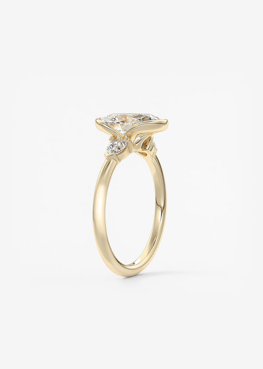 Oval Solitaire With Raised Basket Gallery Lab Grown Diamond Engagement Ring
